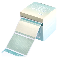 小麥購物 抽拉式便利貼 E154 7 x 6.5 x 6.5cm 105g, 漸層綠, 4盒, 1組