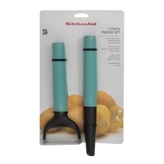 KitchenAid 削皮刀組 經典系列 2件組 含Y型與歐式, 湖水藍, 1組