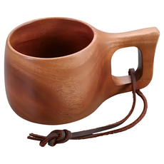CAPTAIN STAG 鹿牌 原木把手木杯 150 x 95 x 70mm 300ml, 原木色, 1個
