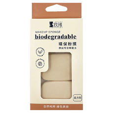 BEAUTYOUNG 妝漾 環保粉撲 Set 2入, 圓形/方形/長方形, 添加可分解配方, 6盒