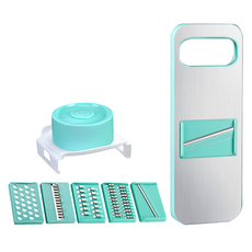 304不鏽鋼磁吸多功能切菜板, 多款刀片 簡潔便利 靈活使用, 282 x 103 x 17mm, 1組