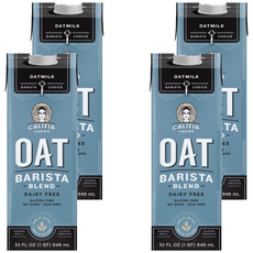 CALIFIA FARMS 燕麥奶 咖啡師配方 低麩質 純素可用 非基因改造 無添加糖份, 946ml, 4瓶