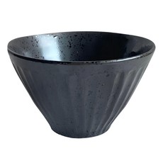 美濃燒 刻紋V杯, 日本製, 陶瓷, 140ml, 耐溫-30°C~100°C, 黑色, 1個