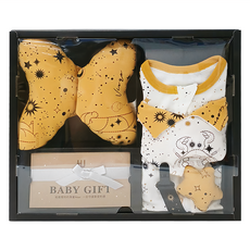 KU.KU Duckbill 酷咕鴨 PLUS 懶人包巾禮盒 6件套裝 (護頭枕 懶人包巾 雙色造型領巾 嬰兒安撫玩具), 0~3歲, 星座