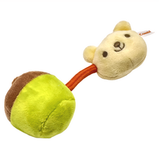 Combi 康貝 手搖鈴絨布玩具 小熊 柔軟材質, 1個