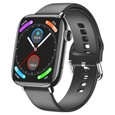 手錶 250毫安 螢幕尺寸1.96英吋TFT高清螢幕 錶帶尺寸20mm錶帶, 矽膠黑