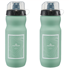 MERIDA 美利達 附防塵蓋 680ml 粉綠色 運動水壺 (2個)