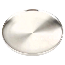 好物良品 304不銹鋼圓形餐盤, 銀色, 1個