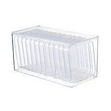 上手家居 吧唧收納盒13件組 透明收納盒 + 徽章收納盒 8.7cm 12個, 1組, 透明色