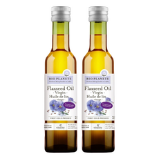 BIO PLANETE 碧歐星球 天然初榨亞麻仁油 法國原裝進口 堅果香氣濃郁清新 適合沙拉、薯條炸物類搭配, 250ml, 2瓶