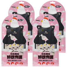 Catfeet 艾比最愛 羊奶機能肉泥 雞肉+膠原蛋白+化毛, 60g, 4袋