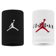 NIKE 耐吉 JORDAN 喬丹 JUMPMAN TERRY 腕帶 2入, 黑色 + 白色, 1組