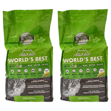 WORLD'S BEST CAT LITTER 貓漾 環保玉米砂 原味超強凝結, 100%玉米製成 超天然 超吸水 超輕量 超環保 超好沖, 3.18kg, 2包