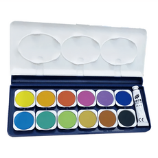 KUM 庫姆 粉餅水彩 Set, 7.5ml, 12色