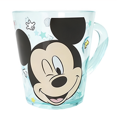 MICKEY MOUSE 米奇透明手把杯子 AS水晶杯 260ml, 1個