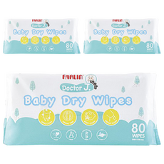 FARLIN 乾濕兩用巾 (80張) Doctor J. 柔濕巾 不含酒精/螢光劑/香精, 3包