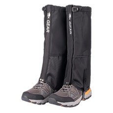 捷華 登山綁腿防水套, 620D尼龍材質 防水透氣, 3D立體剪裁, 黑色, M