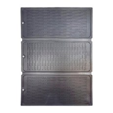 bebehome 大尺寸多功能三折疊食品級矽膠瀝水隔熱墊 60.5x33x1公分, 黑色, 1個