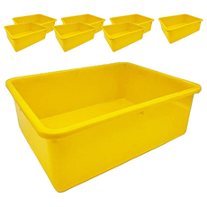 百貨King 350密林 置物籃 PP材質, 35 x 26.5 x 7.5cm, 黃色, 8個