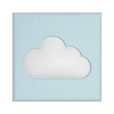 vanibaby 可裁切3D立體防撞壁貼 造型款, 30 x 30 x 厚度2cm, 藍底白雲, 1片