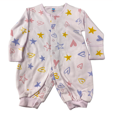 New Star 明日之星 厚 純棉嬰兒兩穿兔衣 長袖長褲 便利全釦