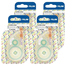 MILAN 泡泡糖修正帶 5mm*15m, 顏色隨機, 4個