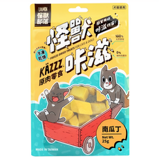 LitoMON 怪獸部落 怪獸咔滋 原肉零食, 南瓜丁, 25g, 1包