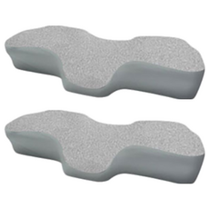 Liv Mom Premium 3D記憶枕頭, 亞麻灰色, 60 x 32 x 8~11cm, 2組