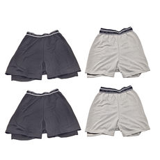 MI MI LEO 台灣製 男款 彈力織帶竹炭內褲4件組