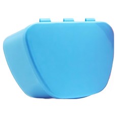 外出攜帶透氣盒 牙套 維持器 活動假牙盒 亮面 大款, 顏色隨機, 1入