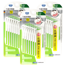 Shallop 刷樂 抗敏牙間刷L型 超極細SSS SAE-LP015-3, 0.7mm, 15支, 3組