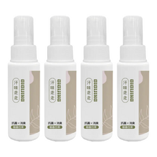 GIGIJING 淨極勁 汗味走走 衣物抗菌消臭噴霧 柚香白茶, 80ml, 4瓶