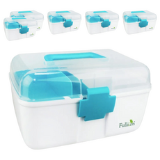 Fullicon 保健醫藥箱 多格分層設計 活動式層板 透明上蓋 7公升, 6個