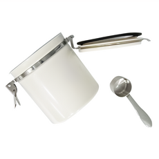 FANCY LIFE 咖啡豆密封罐 1.5L 白色, 1個