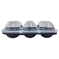 威士忌冰塊模具，6格圓形，PP矽膠材質, 6格圓形款, 17.7 x 12.2 x 5.2cm, 1個
