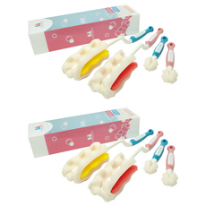 BUSYANGEL 奶瓶/奶嘴清潔套組, 粉色+藍色, 2組