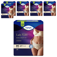 TENA 添寧 女用 玩色系列 敢動褲 成人紙尿布 香檳金, M, 9片, 6包