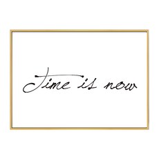 波羅選畫所 主題選畫 經典語錄 Time is now, 59.4 x 42cm, 金色