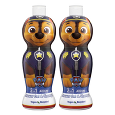 AIR-VAL Paw Patrol 汪汪隊 沐浴洗髮精 萌Q收藏版 警察阿奇 400ml 雙效合一 全膚質適用, 2瓶