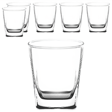 Ocean Glass 佩拉達方形洛克杯 透明 195ml, 6個