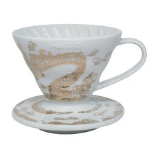 HARIO 好璃奧 V60甲辰龍年限定01濾杯 龍啡凌霄, VDC-01-WD 白色, 1盒, 1~2杯