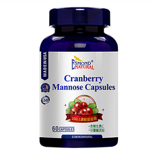 ESMOND NATURAL 愛司盟 蔓越莓甘露糖膠囊 純素 60顆，呵護女性健康, 1罐