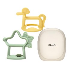 MOYUUM 造型手腕固齒器2入組 附收納盒, 固齒器2個, 綠色星星 + 黃色小馬, 1組