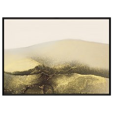 菠蘿選畫所 金色山脈 APAD3412B 掛畫 40 x 30cm 簡約現代風格 提升居家藝術氣息, 黑色