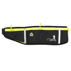 GoPeaks 多功能戶外跑步健走夜光運動腰包/耳機孔手機腰包 黑色, 1個, 43 x 10 x 20cm