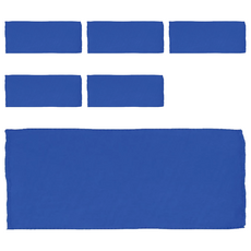 小麥購物 洗車毛巾 Y231 大 27g 6條, 藍色, 1組