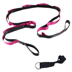 捷華 12節瑜珈伸展帶 附門扣, 270 x 3.7cm, 玫紅色, 1條