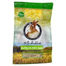 Mr.Rabbit 瑞比兔先生 高級苜蓿草, 15oz (425g), 天然高纖維兔糧, 1包