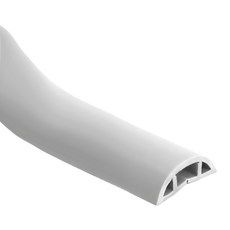 導線駭客 軟質配線槽/無痕阻燃絕緣電線壓條 3CM寬/白色/5M, 1條