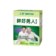 SENTOSA 三多 鋅好男人膜衣錠 鋅25毫克 硒150微克 大豆異黃酮45毫克 CPP 100毫克, 850mg, 60顆, 1盒